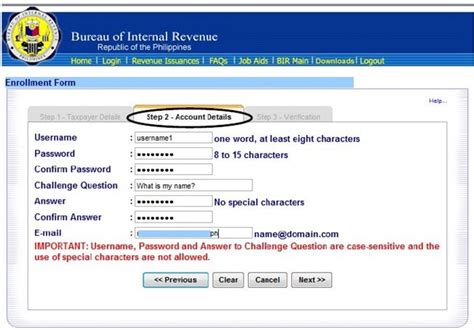 efps login registration